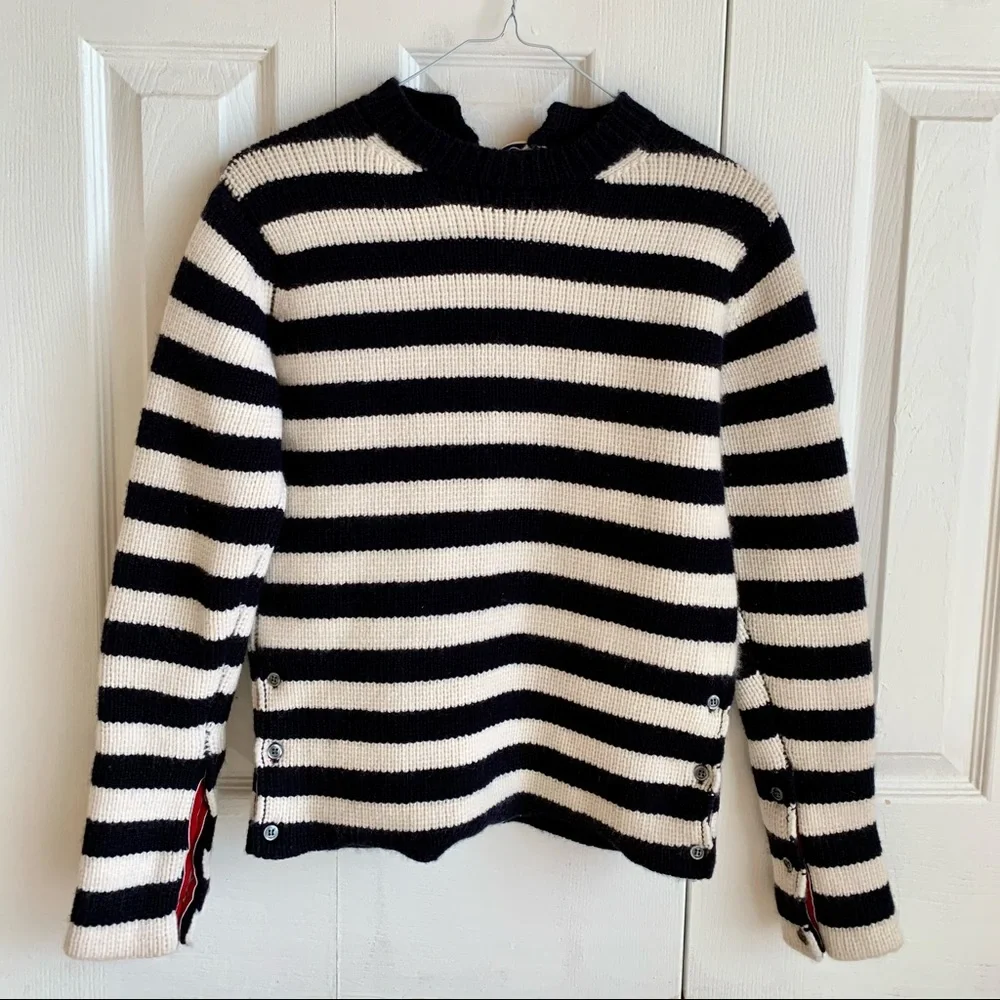 Thom Browne Cashmere Ribbon Tie Sweater Size XS Rare! - Picture 2 of 6